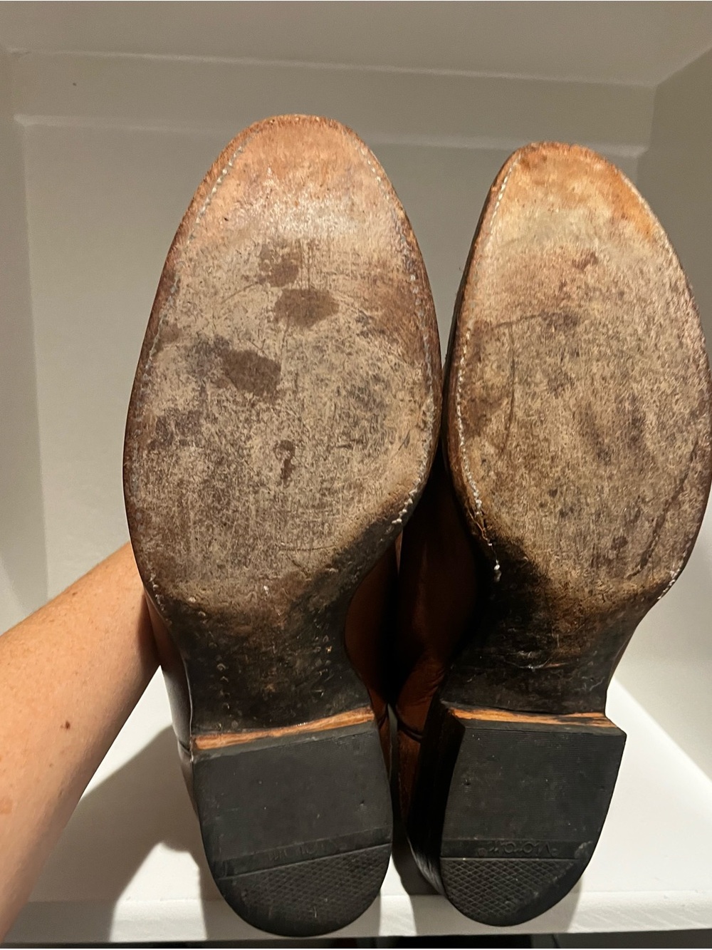 Vintage Brown Leather Oil Calf Lucchese Men’s Boots- 9 - Picture 8 of 8